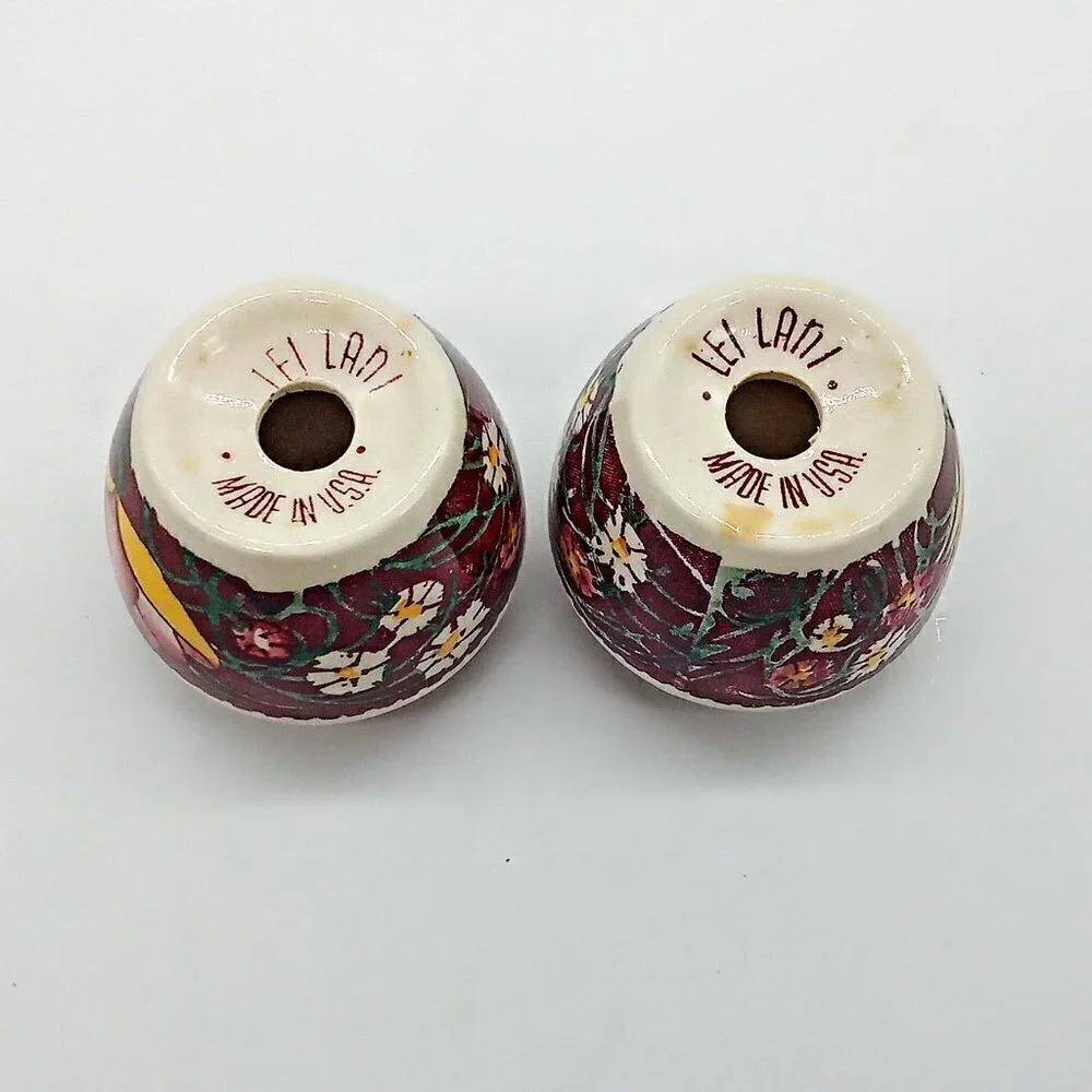 Vintage Vernon Kilns Lei Lani Ceramic Salt & Pepper Shakers
